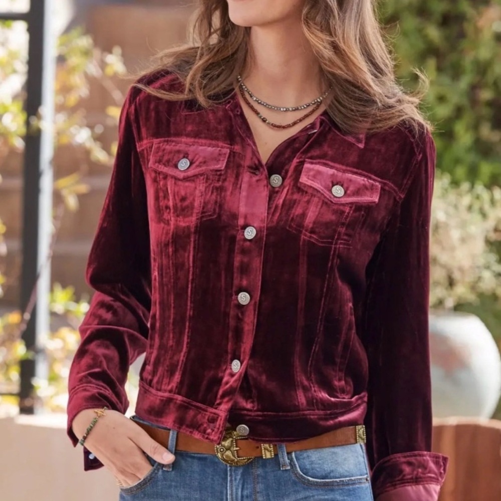 Sundance Rich Burgundy/Wine Wren Velvet Jacket